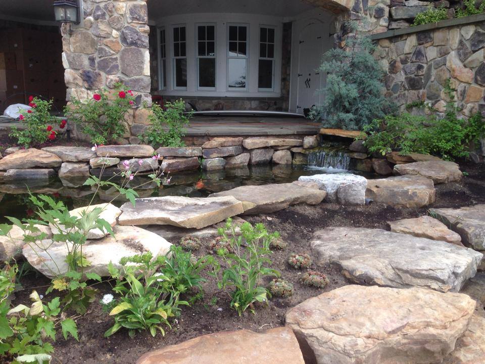 custom stone patio